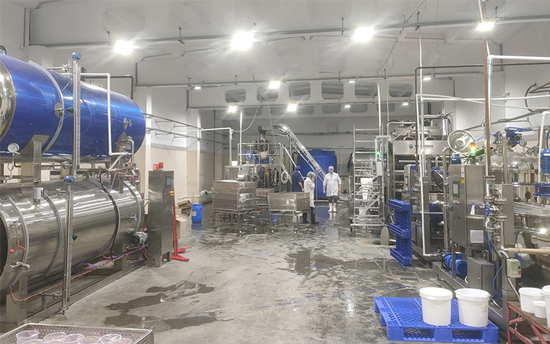 Línea de producción de Popping Boba (perlas explosivas) en Rusia